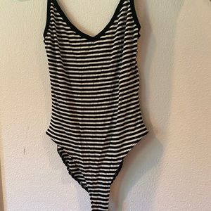 striped tank bodysuit